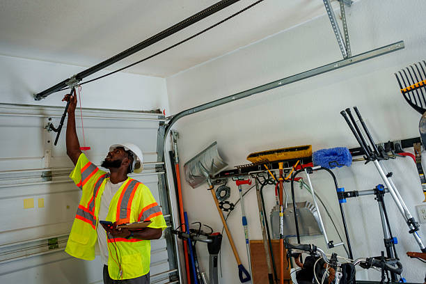 Professional Garage Door Panel Replacement technician working in Kearny, NJ